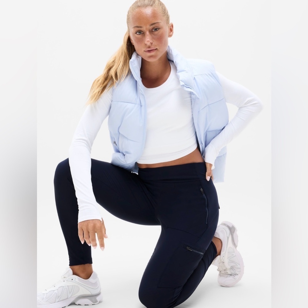 NWT Athleta Headlands Hybrid Navy Cargo Tights Size 6/ P